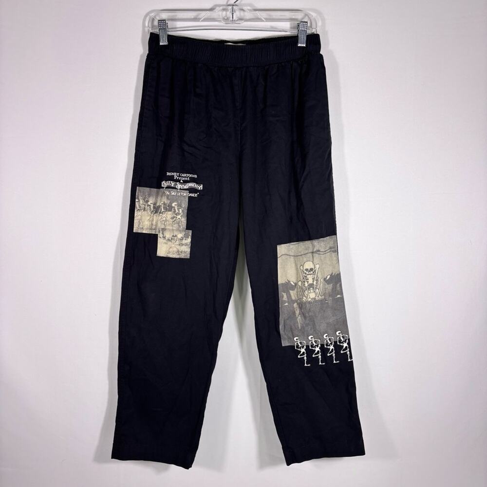 Disney Parks “Silly Symphony The Skeleton Dance” Black Graphic Pants Small 1014